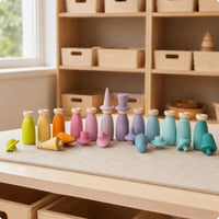 Wooden Peg Doll Removable Hat Imaginative Play Form Smooth Edges Children's Plaything for Kids