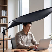 360° Adjustable Sunshade with Clamp Mount Glare-Reducing Clamp-on Desk Canopy Portable Indoor Umbrella with Clamp Sun Shielding for Workspace