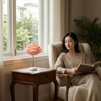 Floral Rose Table Lamp Corded Flower Table Lamp Decorative Ambient for Bedside, Bedroom, Nightstand