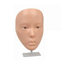 Silicone Makeup Practice Face Panel Flat Makeup Training Face Panel Beauty Tool Skin-Toned Easy to Clean
