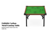Card Game Table with Green Felt | No Assembly Required, Folding Game Table with Reversible Tabletop, Easy Setup, for Living Rooms