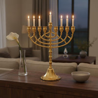 9 Branch Candelabra Elegant Design Metal Candle Stand Table Centerpiece