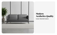 Modern Design Curved Loveseat and Armchair Group Minimalist & design Reception Seating Comfortable Seats Lounge Set adaptable configuration for Business Owners, Office Managers, Interior Designers, Lobby, Living Room, Apartment