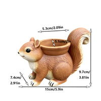 Squirrel Planter Curled Tail Squirrel Flower Pot Decorative Craft