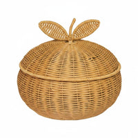 Orange Container Cute Decor Woven Fruit Container Easy to Clean for Living Room