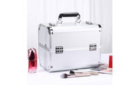 Aluminum Makeup Case Hard Shell Professional Beauty Organizer Case Lockable
