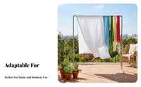 Thickened Tubes Single Bar Pipe Rack Heavy-Duty Drying Stand Rust Resistant Clothing Organizer High Load Capacity for Shopkeepers, Apartment Dwellers, Balcony, Market Stall, Retail Shop, Laundry Room