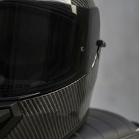 Helmet with Headset | Carbon-Fiber-Pattern, DOT Certified Helmet, for Street Riding