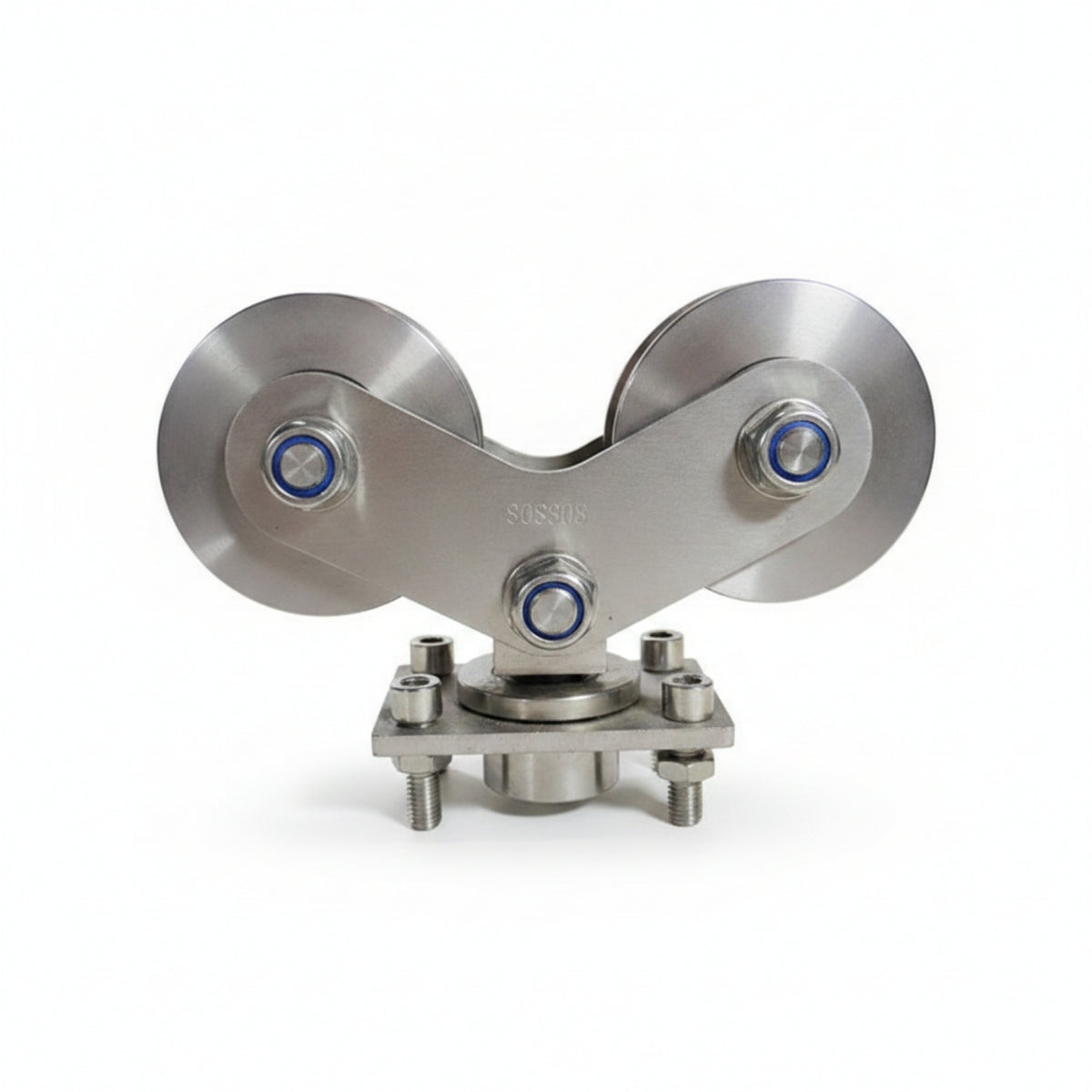 360-Degree Rotating Door Hardware Sliding Gate Roller Adjustable Double Wheel Roller