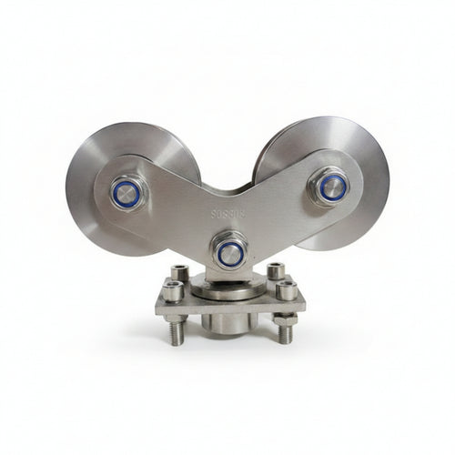 360-Degree Rotating Door Hardware Sliding Gate Roller Adjustable Double Wheel Roller