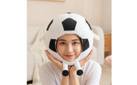 Fuzzy Soccer Ball Headwear Funny Soccer Ball Hat Lightweight Fuzzy Football Hat for Photo Booths