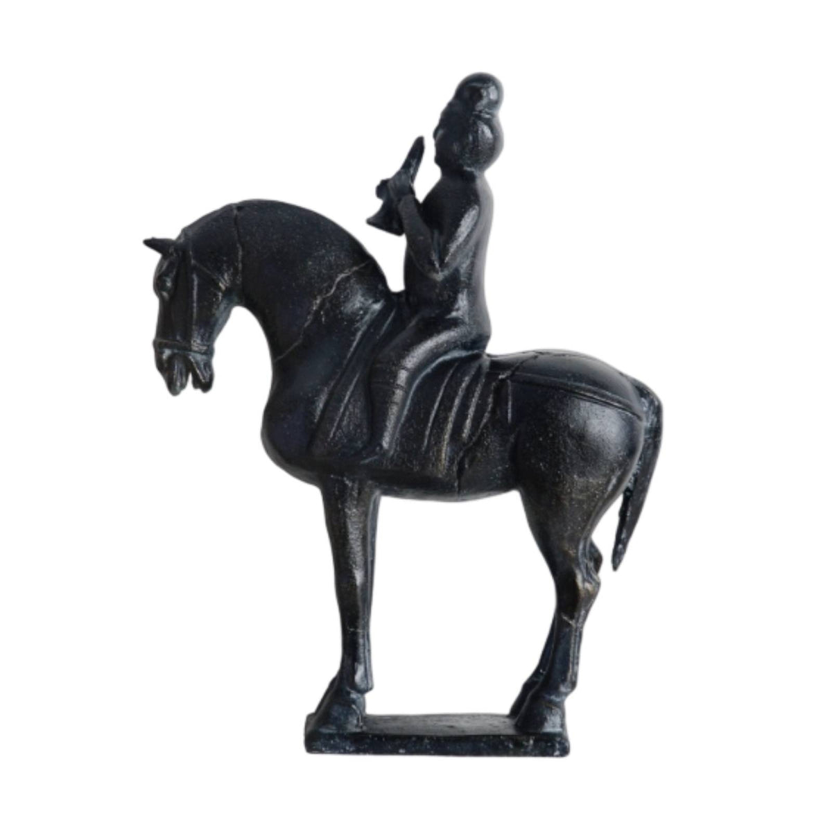 Horse Sculpture Antique-Style Desktop Sculpture Tabletop Ornament for Office, Entryway, Bookshelf