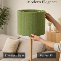 Lampshade with Woven Rope Texture for Table Lamps and Ceiling Fixtures, Drum for Bedroom Lighting and Pendant