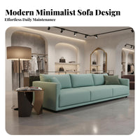 Easy to Clean Tech Textile Sofa Long-Lasting Italian Design Sofa Stain Resistant Modern Minimalist Couch Comfy for Apartment Dwellers, Small Business Owners, Bedroom, Clothing Boutique, Reception Area, Home