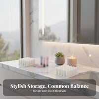 Silicone pattern Organizer Space-Saving Small Item Holder Non-Slip Base for vanity