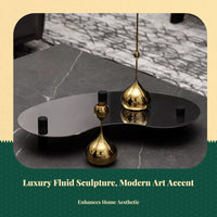 Stainless Steel Liquid Bead Sculpture Modern Decor