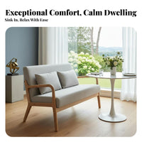 Upholstered Dining Armchair Retro Design Cafe Furniture Set stain-resistant Fabric Sturdy Metal Legs for Interior Designers