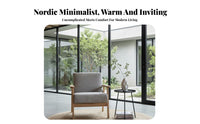 Japanese aesthetic Upholstered Sofa with Wood Frame sturdy Color Upholstery 2-Seater Loveseat space-saving Size Armchair Easy Assembly for Homeowners, Business Owners, Apartment, Living Room, Hotel, Reception Area