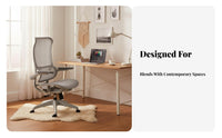 Swivel Chair with Armrests Support Ergonomic Mesh Back Chair for Students