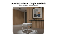Upholstered Vanity Seat Nordic Aesthetic Stool Versatile Use for Bedroom