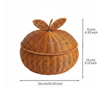 Orange-Shaped Storage Basket Decorative Home Organizer Sturdy for Living Room