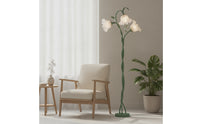 Floor Lamp with Flower Shades Adjustable 3-Head Floor Lamp Decorative for Living Room