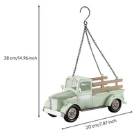 Metal Pickup Truck Feeder Slatted Vintage Truck Bird Feeder Decorative