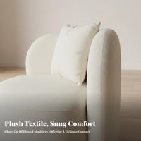 Curved 2-Seater Sofa Nordic Design Curved Settee Modern Minimalist Artistic Design for Homeowners, Duos, Living Room