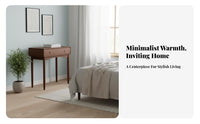 Vanity with hinged mirror Mirror Modern Minimalist aesthetic Makeup Desk Space-Saving