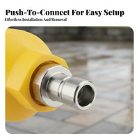 2 Pieces Rustproof 6-in-1 Pressure Washer Nozzle Long-Lasting Construction 6 in 1 Pressure Washer Nozzle Wide Range of Applications