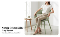 Minimalist Design Cutout Backrest Chair Versatile Home Seating Sturdy Construction Easy Assembly for Business Owners, Interior Designers, Office, Reception Area, Dining Room, Kitchen