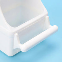Bird Feeder and Water Cup with Lid, Bird Food Dispenser for Parrot and Budgie, Hanging Bowl with Hook for Cockatiel Cage Mounting