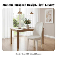 Upholstered High-Spine Chair Light Luxury Design Kitchen Seating Modern Design Padded Seat for Homeowners, Families, Dining Room