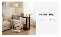 C-Shaped Rolling Side Table On Wheels Rolling C-Shaped Table Space-Saving