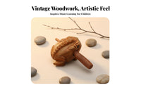 Wooden Frog Guiro Decorative Wooden Frog Rasp Natural Finish for Musicians, Kids