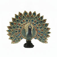 Peacock Figurine Ornate Peacock Statue Classical Scultura Decorativa for Entryway, Display Cabinet