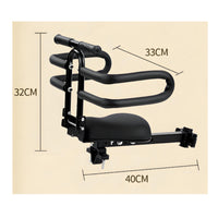 Child Cycle Seat with Safety Guard Padded Child Bike Seat with Guardrail Safe Comfortable for Toddlers, Family Rides