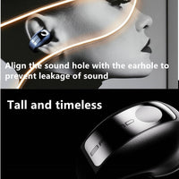 GD28 Clip-On Wireless Earbuds with Bluetooth 6.0, Open-Ear Design, Dual Stereo, 8h+ Battery, IPX4 Sweat Resistant