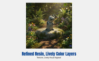 Creative Resin Elf Decor, Long-Horned Doll Sculpture, Desktop Garden Accent