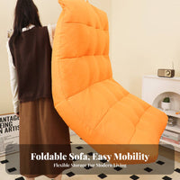 Caterpillar-Style Lounger Full-Body Support Ergonomic Floor Lounger Low-Profile Armless for Young Adults, Dorm Room, Apartment