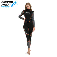 Water Pro3mm长袖潜水服男女情侣套装连体保暖水母衣浮潜服防寒服