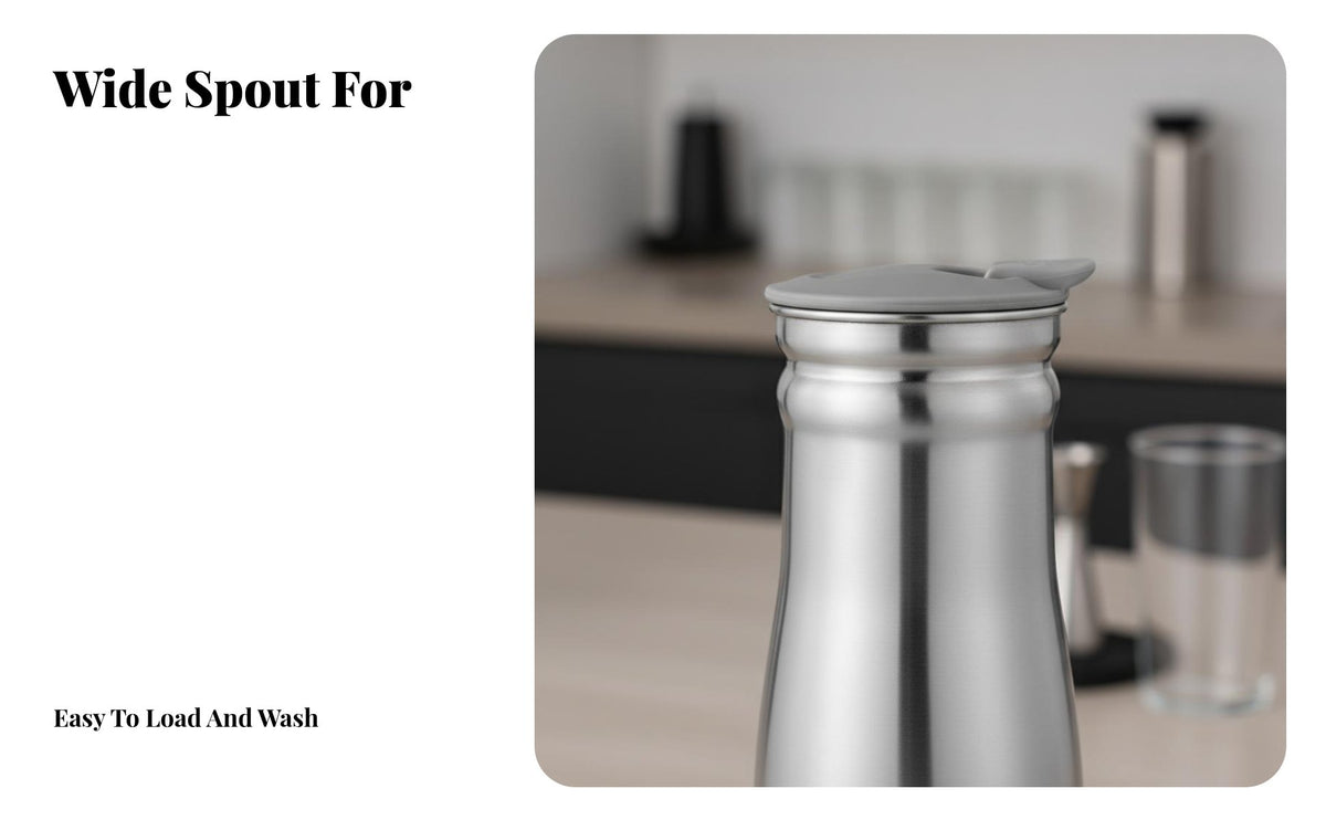 Korean Design Stainless Steel Pitcher with Lid Long-Lasting Stainless Steel Water Jug Rust-Proof Large Capacity Tea Pot Easy to Clean for Restaurant Team, Office Workers, Restaurants, Kitchen, Dining Room, Parties