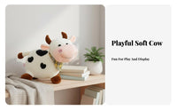 Cow Stuffed Toy Cute Design Cow Stuffed Creature Stuffed Calf Toy Cuddly House Decoration Sleepytime Friend for Fun Time