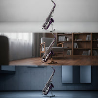 Brass Alto Sax with Case Engraved Alto Saxophone Kit Curved E-Flat Saxophone Sturdy for Beginners