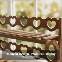 Multi-Tier Flower Rack Sturdy Construction Floor Standing Pot Holder for Balcony