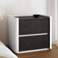 Bedside Storage Unit Light Luxury Aesthetic Nightstand Rounded Corners for Hotel