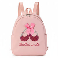 Large Capacity Girls Ballet Backpack Water Repellent Sequin Dance Rucksack Lightweight Princess Ballet Bag for Dancers