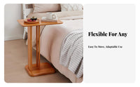 double-shelf End Table Movable with casters 2-Tier End Table Nordic Design