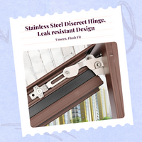 Hidden casement opening hinge, stainless steel discreet door hardware, 180-degree rotating hinge accessory