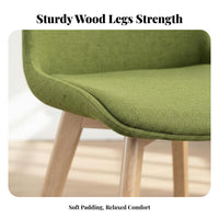 Upholstered Four-Legged Chair Nordic Design Dining Seat Ergonomic for Study Room